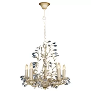 Image of Michelan 5 Light Multi Arm Chandeliers Beige Gold