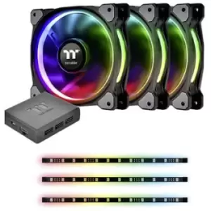 Image of Thermaltake Riing Plus 12 RGB Kit PC fan Black, RGB (W x H x D) 120 x 120 x 25mm incl. LED lighting