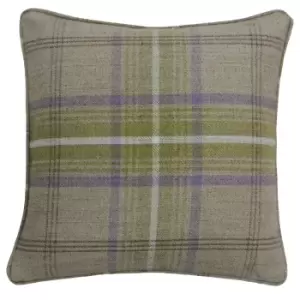 Image of Aviemore Tartan Faux Wool Cushion Thistle Brown, Thistle Brown / 45 x 45cm / Polyester Filled