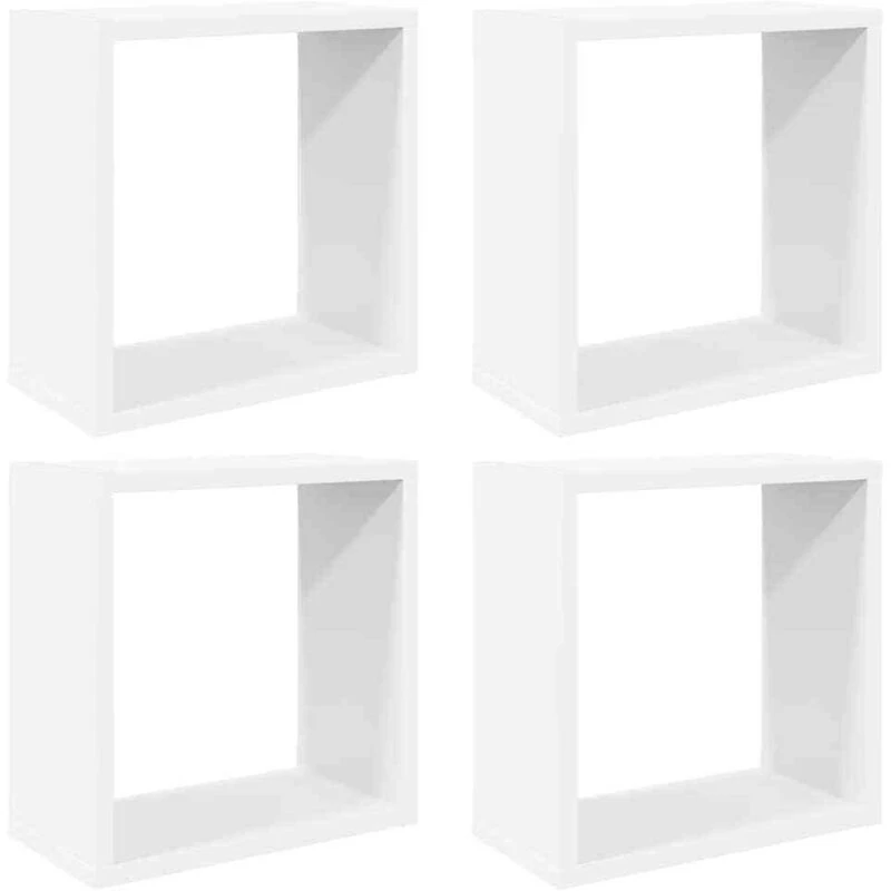 Image of VIDAXL Wall Cube Shelves 4 pcs White 30x15x30cm Vidaxl 8720286594179