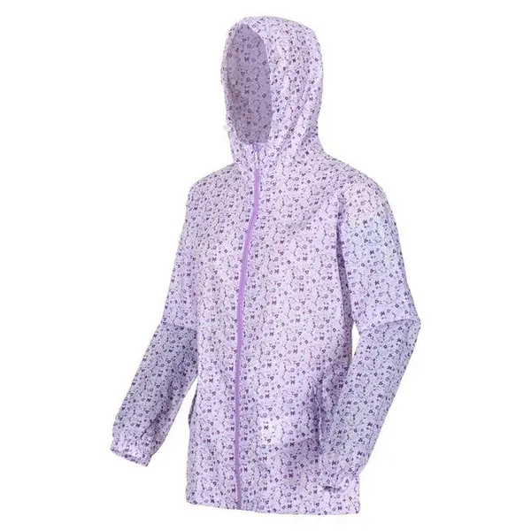 Image of Regatta Womens Printed Pack It III Waterproof Jacket - Purple 14