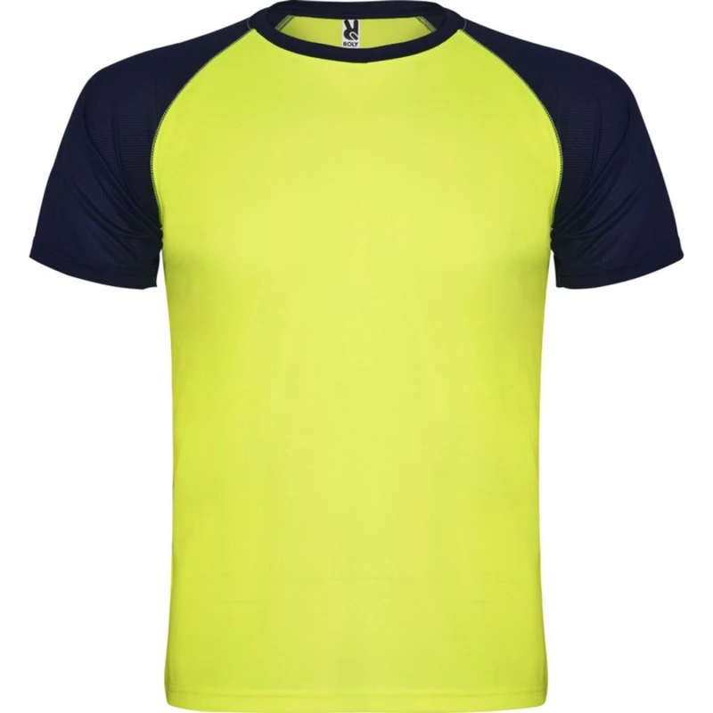 Image of ROLY Indianapolis Short-Sleeved Sports T-Shirt in Bright Yellow Size: 4 Years Bright Yellow Unisex 4 Years