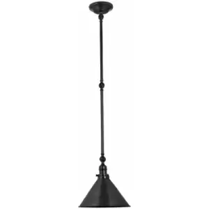 Image of Wall Light Height Adjustable Flexible Funnel Shaped Lamp Old Bronze LED E27 60W