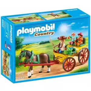 Image of Playmobil Country Horse-Drawn Wagon Playset