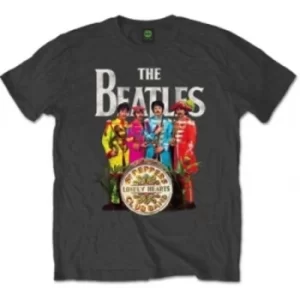 Image of The Beatles Sgt Pepper Charcoal Mens TS: XXL