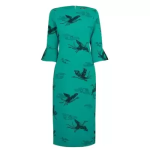 Image of Biba Tie Midi Dress - Green