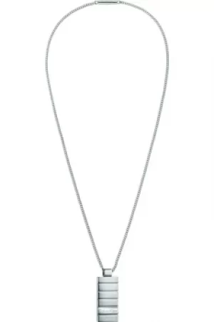 Image of Mens Calvin Klein Stainless Steel Plate Necklace KJ5SMP080100