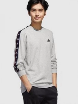 Image of Adidas Essential Tape Crew Sweatshirt - Grey