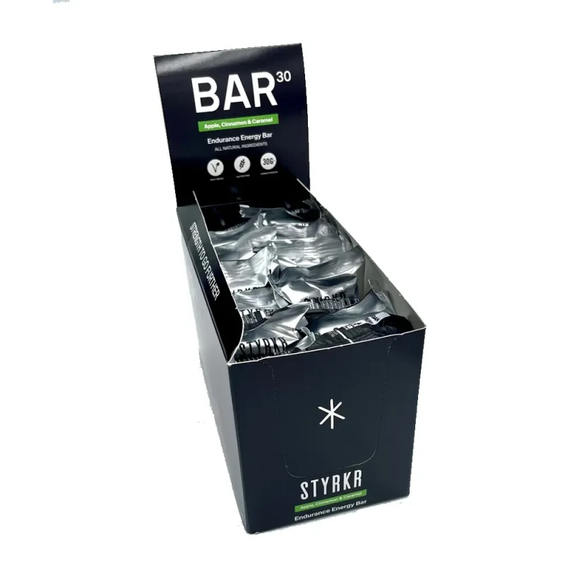 Image of Protein nutrition Styrkr BAR30 Pommes, Cannelle, Caramel (x12) Noir Unisex TU