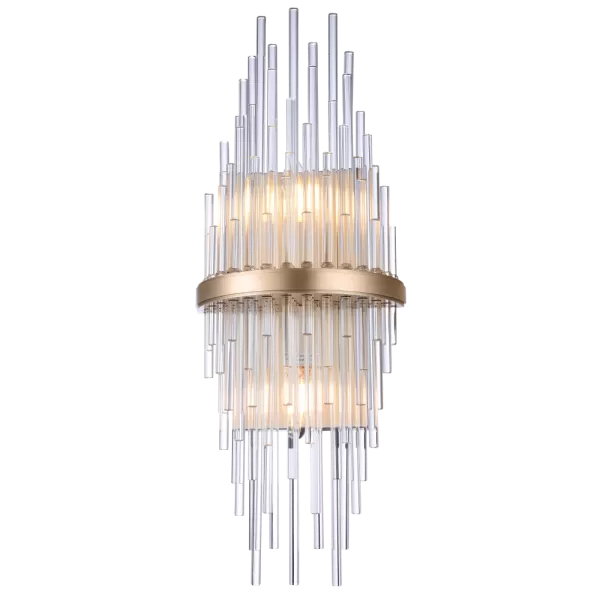 Image of Reykjavik 2 Light Wall Lamp Champagne, E14