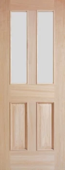 Image of Wickes Denham Internal Glazed 4 Panel Oak Veneer Door - 1981 x 762mm