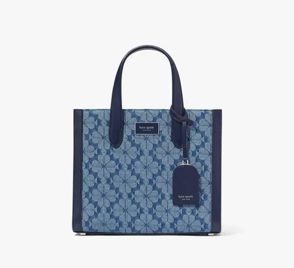 Image of Spade Flower Jacquard Denim Manhattan Small Tote
