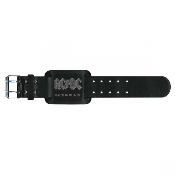 Image of AC/DC - Back in Black Leather Wrist Strap