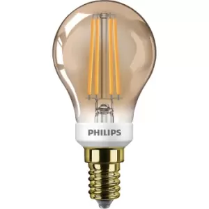 Image of Philips CLA LEDLuster 5w LED E14 Golf Ball Amber Warm White Dimmable - 81567000