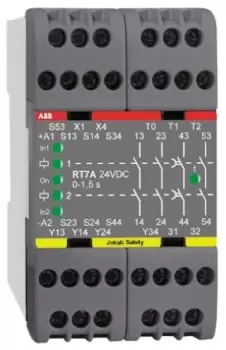 Image of ABB 24 V dc Safety Relay - Single or Dual Channel With 5 Safety Contacts