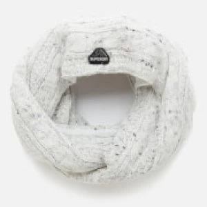 Image of Superdry Womens Gracie Cable Snood - Winter White Tweed