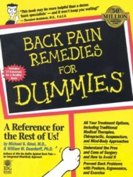 Image of Back Pain Remedies for Dummies by Michael S. Sinel Book