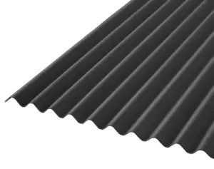 Image of Corrubit Black Bitumen Corrugated Roofing Sheet (L)2M (W)930mm (T)2.2mm