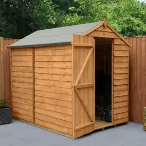 Image of Garden Apex Overlap Dip Treated 7x5 Wooden Shed - No Window - Forest