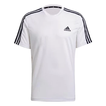 Image of adidas AEROREADY Designed To Move Sport 3-Stripes T-Shirt - White