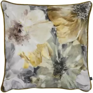 Image of Lani Floral Cushion Amber, Amber / 55 x 55cm / Polyester Filled