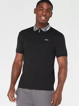 Image of BOSS Boss Paddy 1 Regular Fit Polo Shirt, Black, Size L, Men