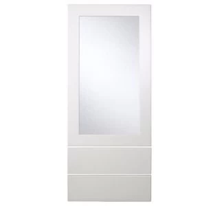 Image of Cooke Lewis Raffello High Gloss White Dresser door drawer front W500mm Set of 3