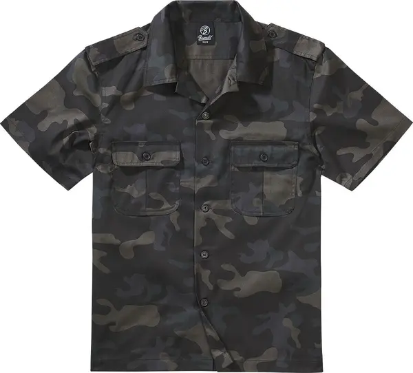 Image of Brandit 1/2 Sleeve US Shirt Short-sleeved Shirt dark camo 4XL Men