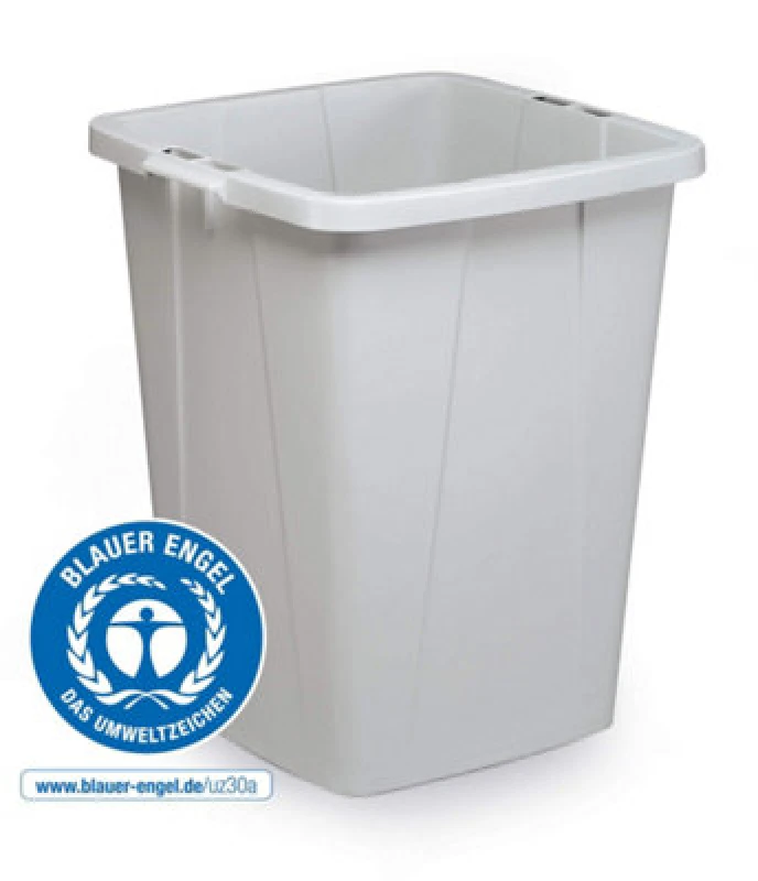 Image of Durable Durable DURABIN 90L ECO Strong Recycled Plastic Waste Recycling Bin - Grey Grey