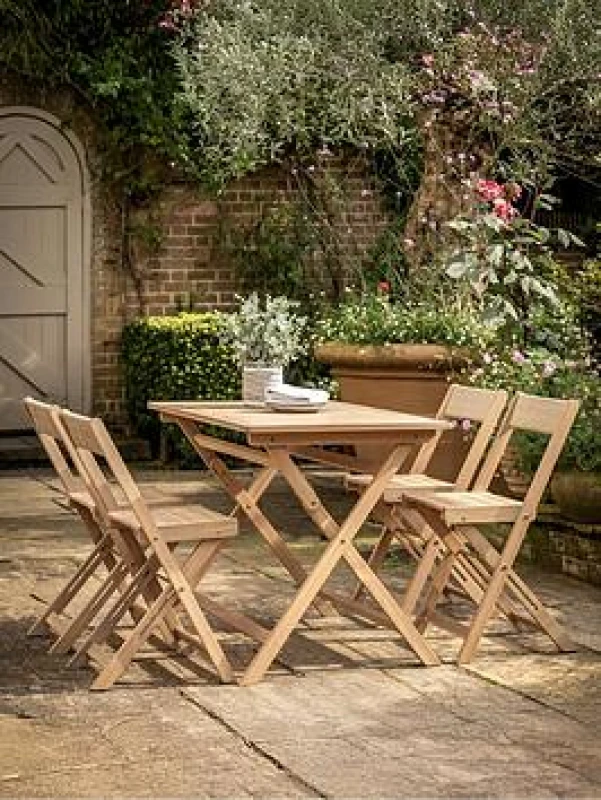 Image of Crossland Grove Norris Folding Dining Set, Brown 5.05669E+12