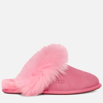 Image of UGG Womens Scuff Sis Suede/Sheepskin Slippers - Pink Rose - UK 5