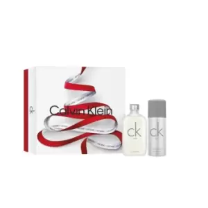 Image of Calvin Klein CK One Gift Set 100ml Eau de Toilette + 150ml Deodorant Spray - Christmas Edition