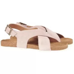 Image of Barbour Womens Rochelle Sandals Silver Peony Suede UK 5