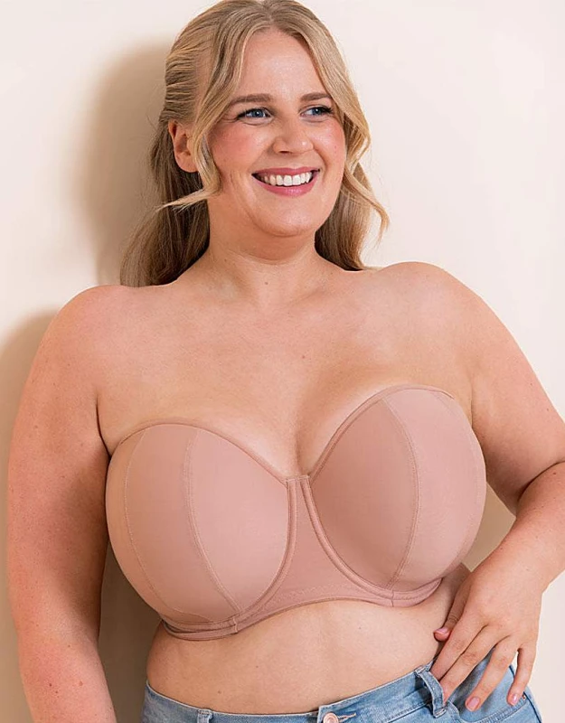 Image of Curvy Kate Curvy Kate Luxe Strapless Bra Latte Beige - Curvy Kate - Size: 36D Latte Beige Female 36D VK08941
