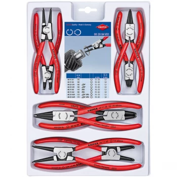 Image of Knipex 00 20 04 V01 Circlip Pliers Set - 8 Piece