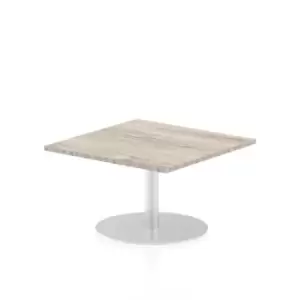 Image of Italia Poseur Table Square 800/800 Top 475 High Grey Oak