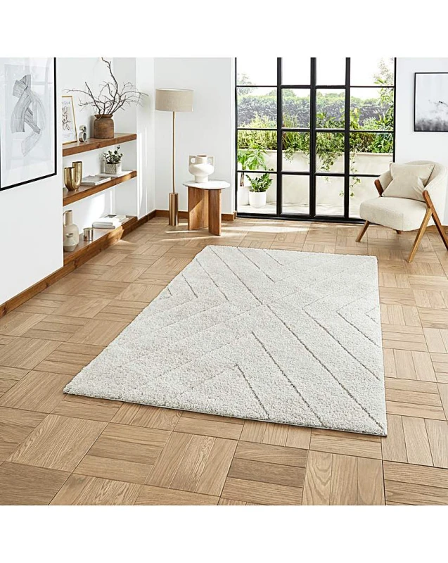 Image of Think Rugs Think Rugs Ideal Shaggy Berber Rug Silver - Think Rugs - Size: 120X170 Silver 120X170 MP65901