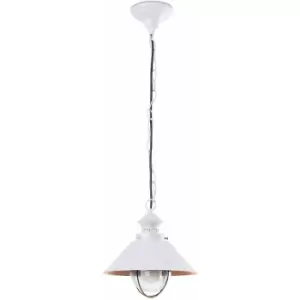 Image of Nautica 1-light white garden pendant light