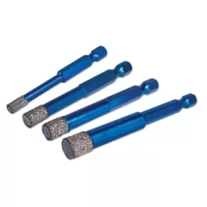 Image of 4PC Porcelain & Ceramic Diamond Tile Drill Bit Pack