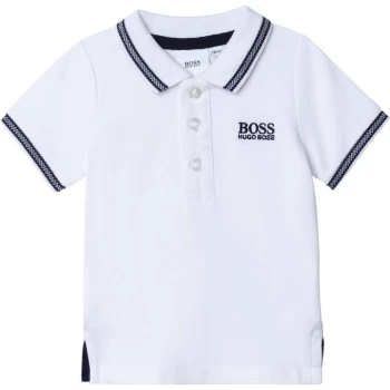 Image of Boss Embroidered Polo Shirt - White 10B