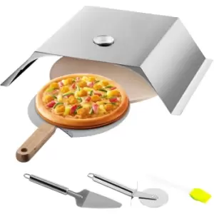 Image of Pizza Oven Kit, Stainless Steel Grill Pizza Oven, Pizza Maker Kit for Most 22' Charcoal Grilll, Grill Pizza Oven Kit Including Pizza Chamber, 13'