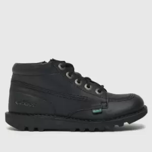 Image of Kickers Black Kick Hi Vegan Boys Junior Boots