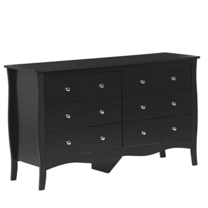 Image of Beliani 6 Drawer Chest Winchester Black