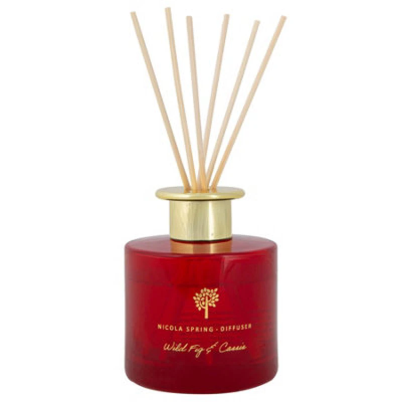 Image of Nicola Spring Reed Diffuser - 200ml - Wild Fig & Cassis - Autumn Spiced Fragrance With 6 Reeds Long Lasting Scent