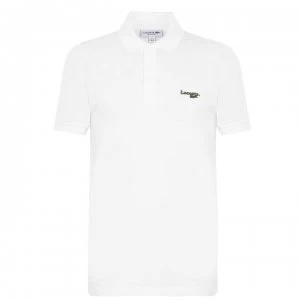 Image of Lacoste Script Polo Shirt - White 001