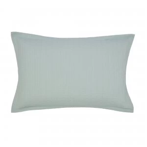 Image of Dabble Lough Green 100% Cotton Oxford Pillowcase Light Green