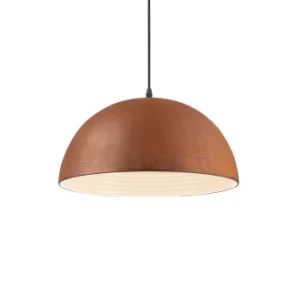 Image of Folk 1 Light Dome Ceiling Pendant Light Weathered