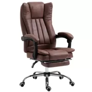 Image of Vinsetto Executive Office Chair ComPUter Desk Chair For Home With Footrest - Brown