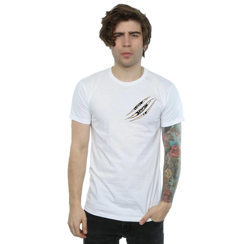 Image of Supernatural Supernatural Men Symbol Scratch T-Shirt in White Size: Small White S Male 5057245670289
