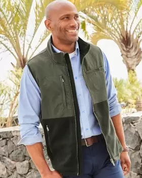 Image of Cotton Traders Mens Ashbourne Fleece Gilet in Green